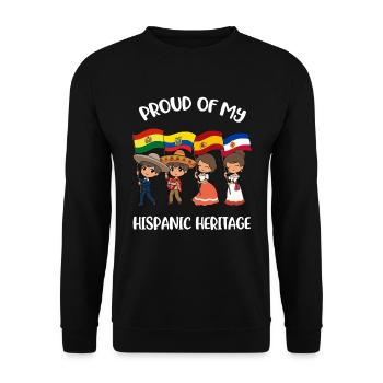 Hispanic Month of Hispanic Heritage Gift - Unisex Sweatshirt - black - Front - Alina (178cm) & Michal (187cm)