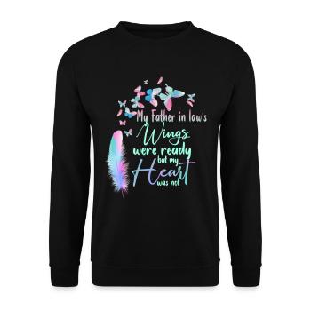 Mon beau-père Mon ange gardien drôle - Sweat-shirt Unisexe - noir - Devant - Alina (178cm) & Michal (187cm)
