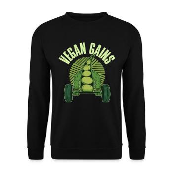 Vegan gagne un cadeau végétalien - Sweat-shirt Unisexe - noir - Devant - Alina (178cm) & Michal (187cm)