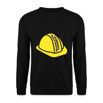 Witziges Sicherheitsbeauftrager Design - Unisex Pullover - Schwarz - Vorne - Alina (178cm) & Michal (187cm)
