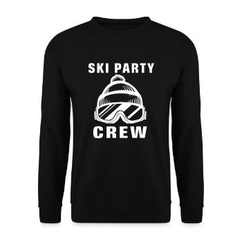 Ski Party Crew Skifahrer Skifahrerin Team Partner - Unisex Pullover - Schwarz - Vorne - Alina (178cm) & Michal (187cm)