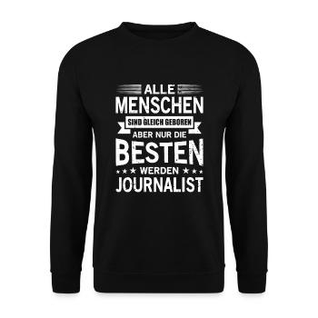Alle Menschen Sind Gleich Geboren Besten - Unisex Pullover - Schwarz - Vorne - Alina (178cm) & Michal (187cm)