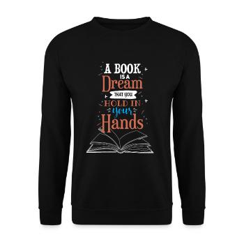 Poetic Books Reader Saying Design - Unisex Sweatshirt - black - Front - Alina (178cm) & Michal (187cm)