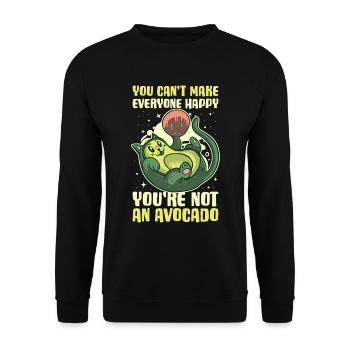 Youre Not An Avocado Avocado Geschenk - Unisex Pullover - Schwarz - Vorne - Alina (178cm) & Michal (187cm)