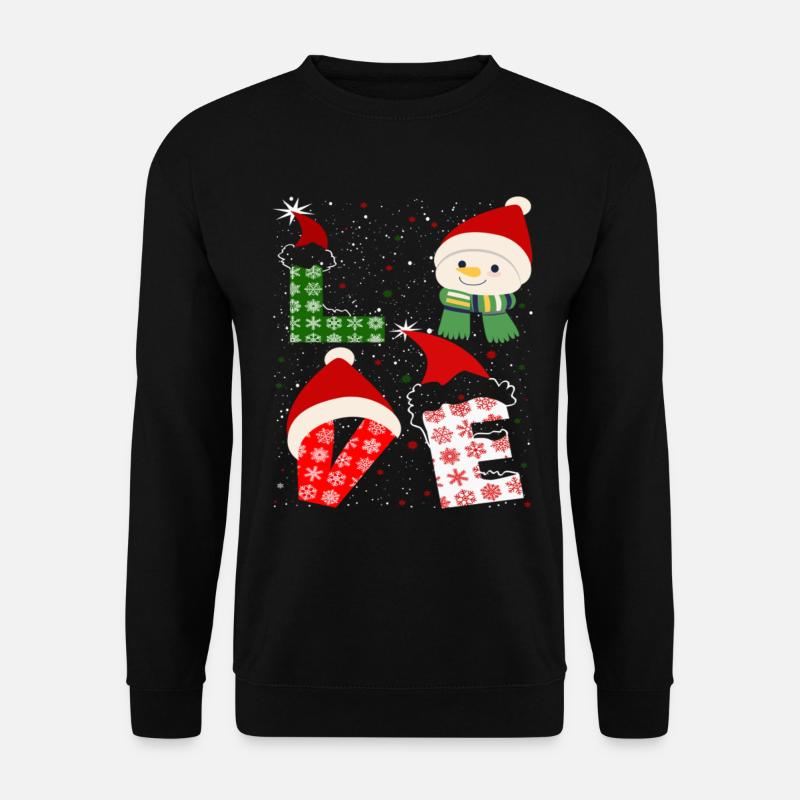 Funny love christmas - Unisex Pullover - Schwarz
