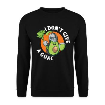 I Dont Give A Guac Vegan Geschenk - Unisex Pullover - Schwarz - Vorne - Alina (178cm) & Michal (187cm)