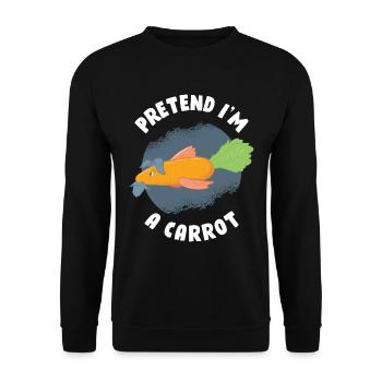 Pretend im A Carrot Carrot Gift - Unisex Sweatshirt - black - Front - Alina (178cm) & Michal (187cm)