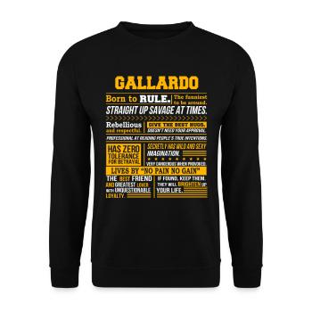 Gallardo Name Shirt Gallardo Born To Rule - Sweat-shirt Unisexe - noir - Devant - Alina (178cm) & Michal (187cm)