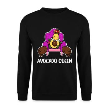 Avocado Queen Avocado Gift - Unisex Sweatshirt - black - Front - Alina (178cm) & Michal (187cm)