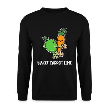 Sweet Carrot Lime Carrot Gift - Unisex Sweatshirt - black - Front - Alina (178cm) & Michal (187cm)