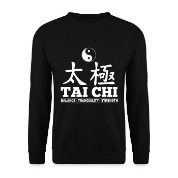 Tai Balance Tranquility Strength - Unisex Pullover - Schwarz - Vorne - Alina (178cm) & Michal (187cm)