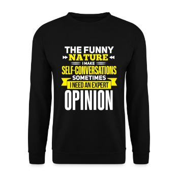 Of course, I talk to myself - Unisex Sweatshirt - black - Front - Alina (178cm) & Michal (187cm)
