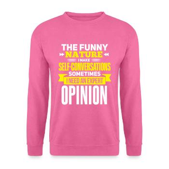 Natürlich führe ich Selbstgespräche - Unisex Pullover - Pink - Vorne