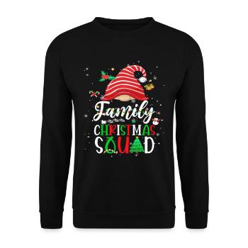 Gnome Family Christmas Squad Funny Xmas Holiday - Unisex Sweatshirt - black - Front - Alina (178cm) & Michal (187cm)