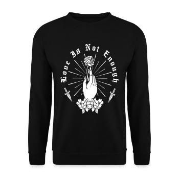 Love Is Not Enough Rose Hand And Dagger - Unisex Pullover - Schwarz - Vorne - Alina (178cm) & Michal (187cm)