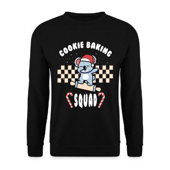 Christmas Cookie Baking Squad - Unisex Pullover - Schwarz - Vorne - Alina (178cm) & Michal (187cm)