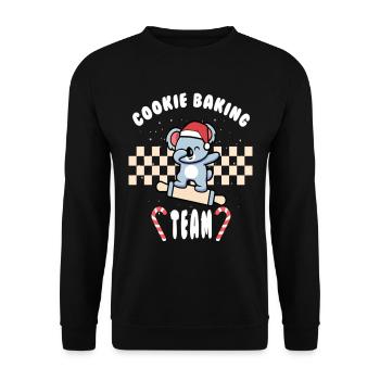 Équipe de cuisson des biscuits de Noël - Sweat-shirt Unisexe - noir - Devant - Alina (178cm) & Michal (187cm)