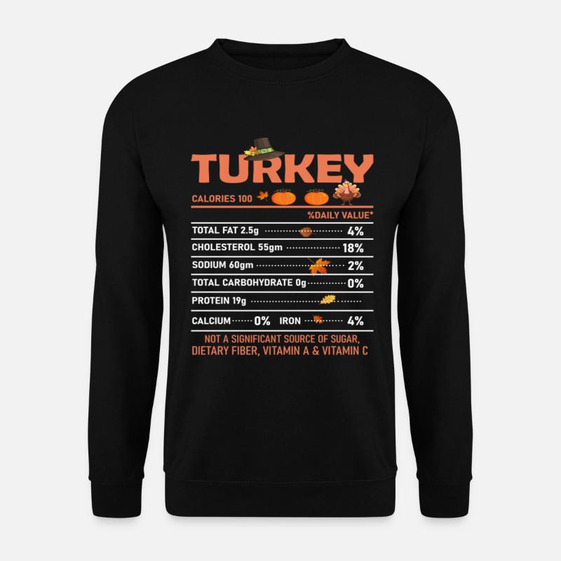 Funny Thanksgiving Turkey - Unisex Sweatshirt - black