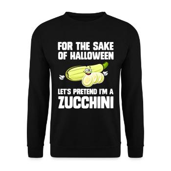 For The Sake Of Halloween Let's Pretent - Unisex Sweatshirt - black - Front - Alina (178cm) & Michal (187cm)