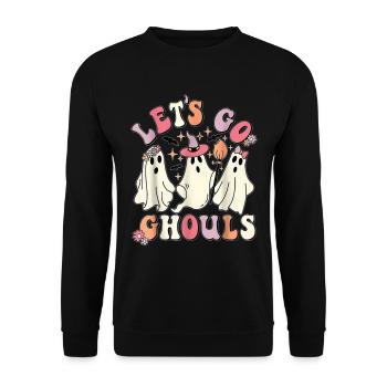 Let's Go Ghouls - Unisex Sweatshirt - black - Front - Alina (178cm) & Michal (187cm)
