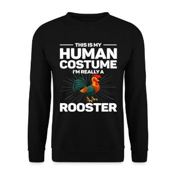 C’est mon costume humain je suis vraiment coq - Sweat-shirt Unisexe - noir - Devant - Alina (178cm) & Michal (187cm)