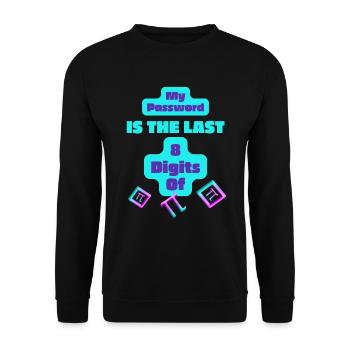 My Password Is The Last 8 Digits Of Pi - Unisex Sweatshirt - black - Front - Alina (178cm) & Michal (187cm)