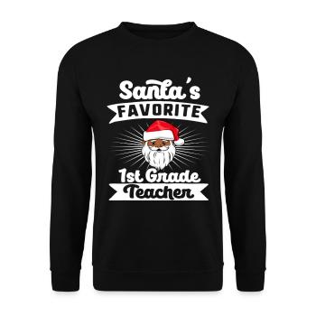 L’enseignante de 1re année préférée du Père Noël, Melanin Black - Sweat-shirt Unisexe - noir - Devant - Alina (178cm) & Michal (187cm)