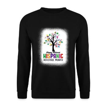 Happy National Hispanic Heritage Month Tree Roots - Unisex Sweatshirt - black - Front - Alina (178cm) & Michal (187cm)