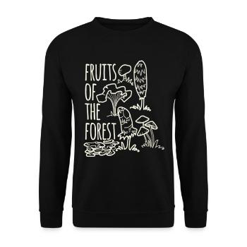 Cueillette Fruits de passe-temps de la forêt - Sweat-shirt Unisexe - noir - Devant - Alina (178cm) & Michal (187cm)