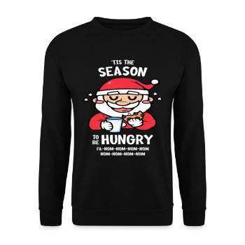 Christmas Hungry Season - Unisex Pullover - Schwarz - Vorne - Alina (178cm) & Michal (187cm)