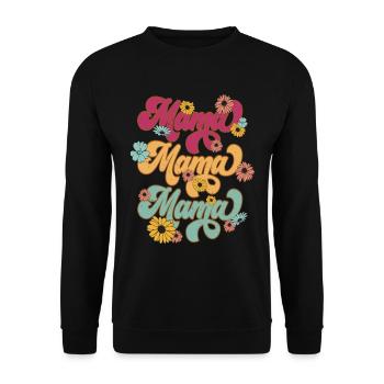Mama Bear - Unisex Pullover - Schwarz - Vorne - Alina (178cm) & Michal (187cm)