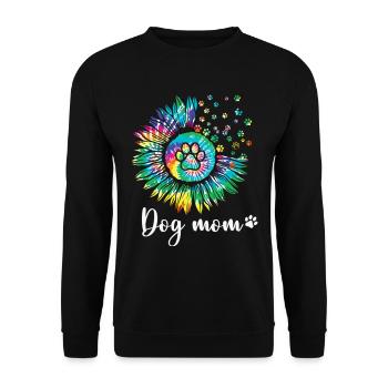 Hippie Cadeau Chien Maman Femmes - Sweat-shirt Unisexe - noir - Devant - Alina (178cm) & Michal (187cm)