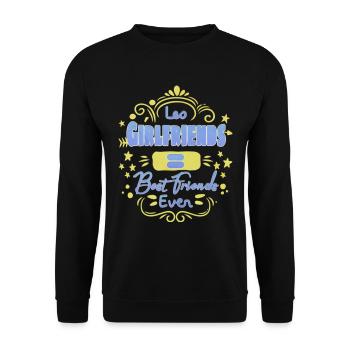 Leo Girlfriends Best Friends Ever Valentine - Sweat-shirt Unisexe - noir - Devant - Alina (178cm) & Michal (187cm)