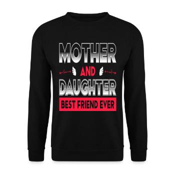 Mère Fille Meilleure Amie - Sweat-shirt Unisexe - noir - Devant - Alina (178cm) & Michal (187cm)