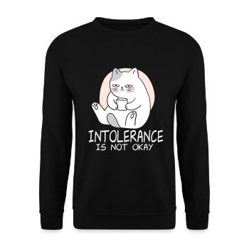 Intolerance is not okay - Unisex Pullover - Schwarz - Vorne - Alina (178cm) & Michal (187cm)