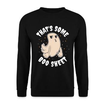 Thats Some Boo Sheet Spirit Gift - Unisex Sweatshirt - black - Front - Alina (178cm) & Michal (187cm)