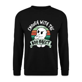 Assez avec le cadeau Boo Sheet Spirit - Sweat-shirt Unisexe - noir - Devant - Alina (178cm) & Michal (187cm)