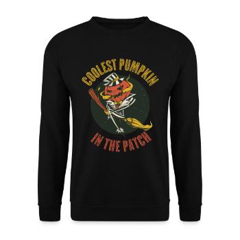 Coolest Pumpkin In The Patch Pumpkin Gift - Unisex Sweatshirt - black - Front - Alina (178cm) & Michal (187cm)