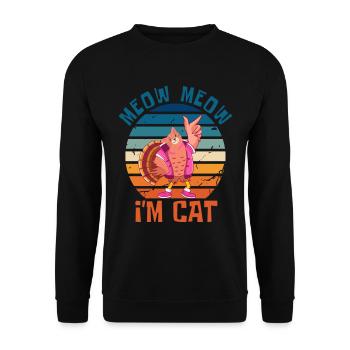 Thanksgiving drôle de dinde faux chat - Sweat-shirt Unisexe - noir - Devant - Alina (178cm) & Michal (187cm)