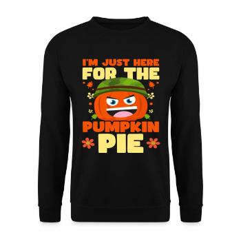 Thanksgiving Soldier For Pumpkin - Unisex Sweatshirt - black - Front - Alina (178cm) & Michal (187cm)