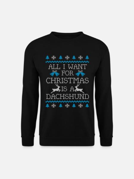Christmas Dachshund Funny - Unisex Pullover - Schwarz