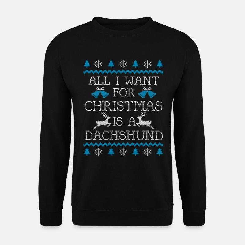 Christmas Dachshund Funny - Unisex Sweatshirt - black