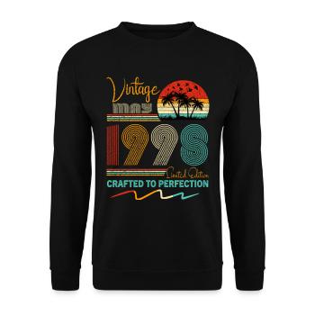 May 1998 Birthday Gift Boys Girls Vintage - Unisex Sweatshirt - black - Front - Alina (178cm) & Michal (187cm)