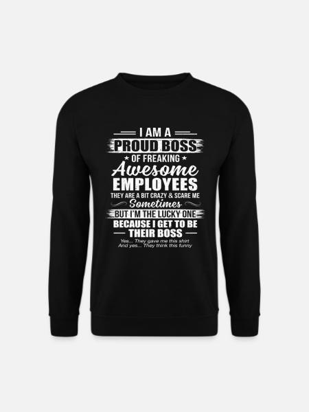 Jeg er en stolt chef for freaking awesome medarbejdere - Unisex sweater - sort