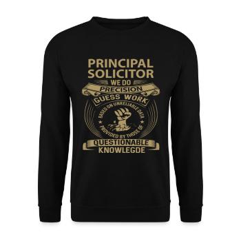 Avocat principal Nous faisons de la précision - Sweat-shirt Unisexe - noir - Devant - Alina (178cm) & Michal (187cm)
