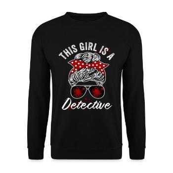 Cette fille est un détective - Sweat-shirt Unisexe - noir - Devant - Alina (178cm) & Michal (187cm)