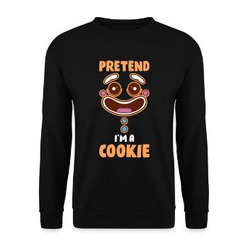 Faites semblant dans un cookie Cookie Gift - Sweat-shirt Unisexe - noir - Devant - Alina (178cm) & Michal (187cm)