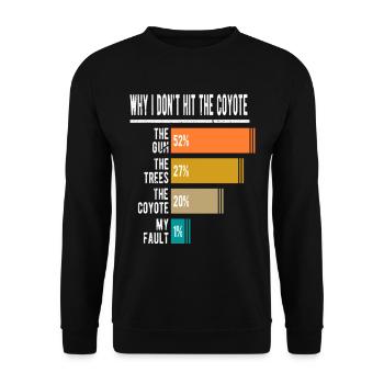 Coyote Hunter Saying Funny Coyote Hunting - Unisex Sweatshirt - black - Front - Alina (178cm) & Michal (187cm)