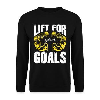 Lift For Your Goals Bodybuilding Gym - Sweat-shirt Unisexe - noir - Devant - Alina (178cm) & Michal (187cm)