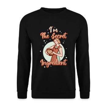 In The Secret Ingredient Baking Gift - Unisex Sweatshirt - black - Front - Alina (178cm) & Michal (187cm)
